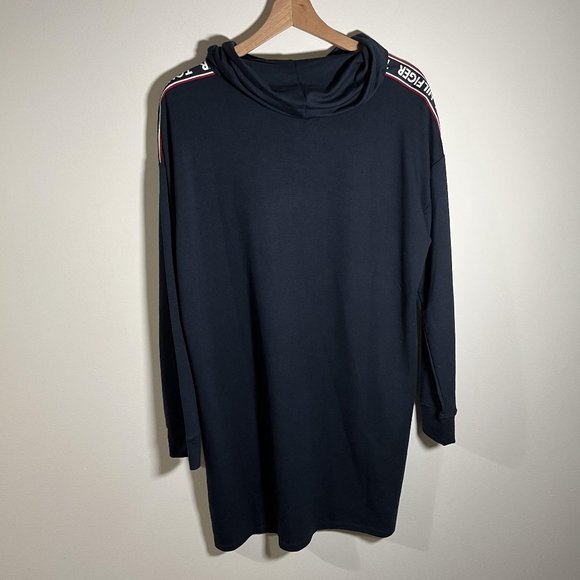 Tommy Hilfiger Navy Logo Hoodie Dress - Picture 7 of 8